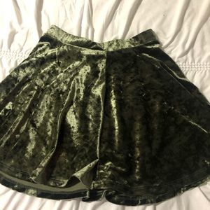 FOREVER 21 Green Velvet skirt